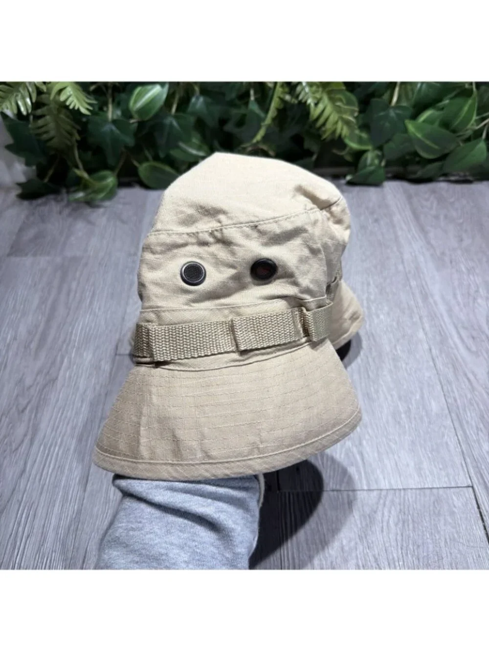 Tru Spec Boonie Hat Sun Hot Weather Type II Fishing Hat Khaki Rip Stop Sz 7 1/2